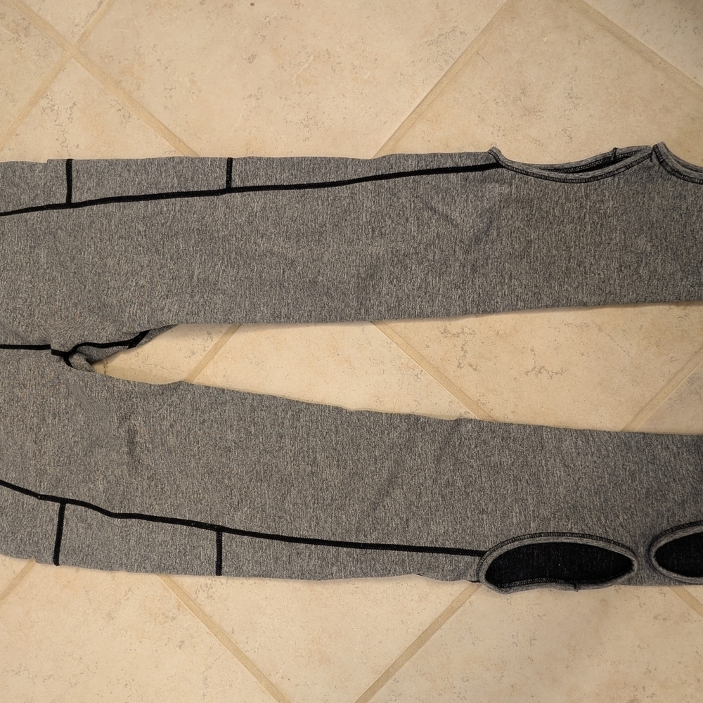 Soho Girls Charcoal Leggings with Black Details Size Small
